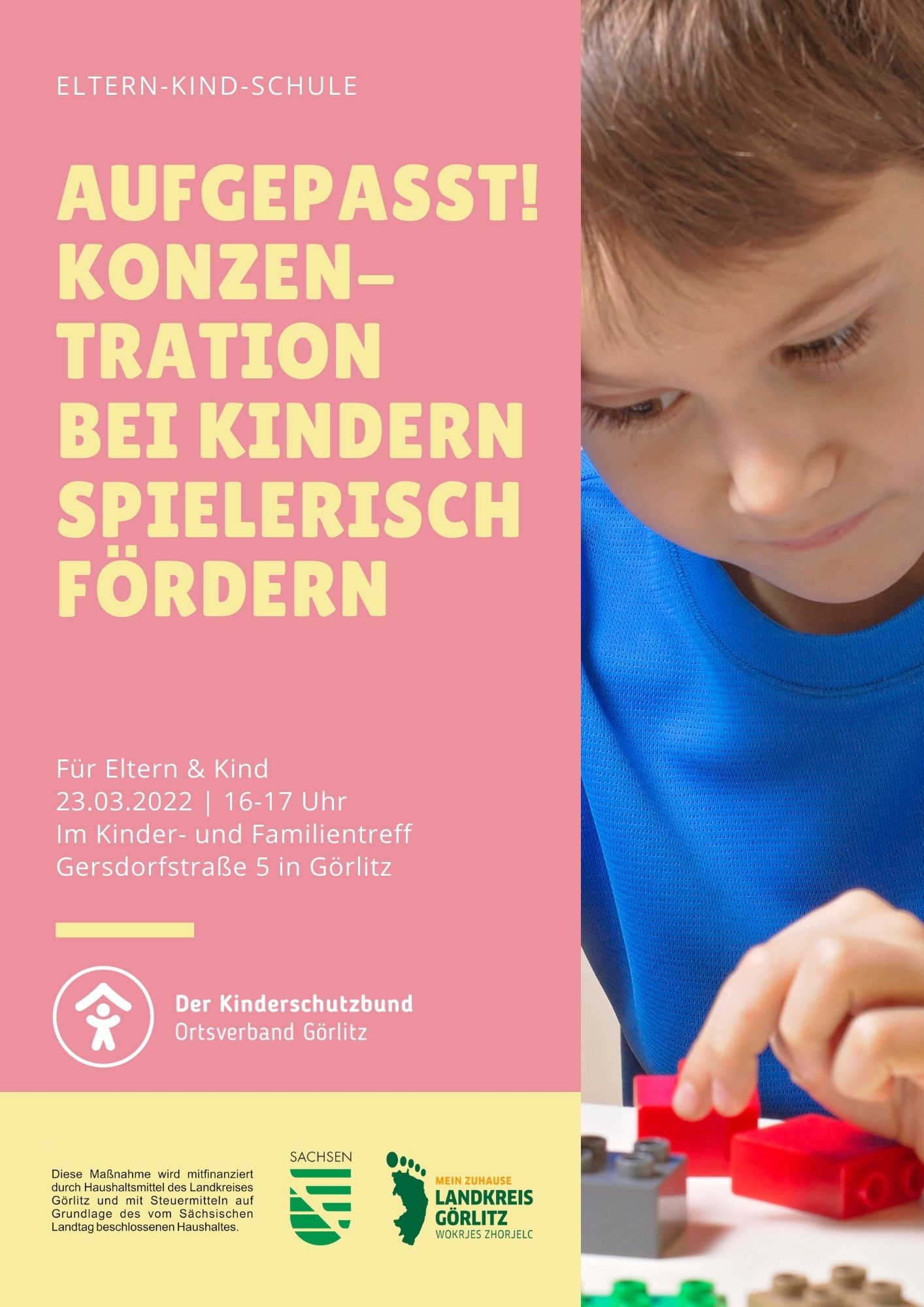 Plakat zur Eltern-Kind-Schule